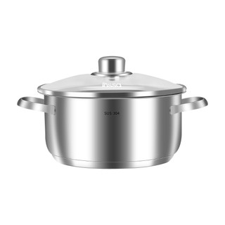 Nồi nấu canh bằng thép không gỉ 304 INSSA 24cm GUOJ033