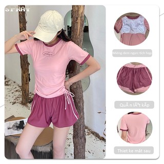 Đồ bơi nữ đồ bơi 2 mảnh Đồ bơi đi biển hai mảnh bộ bơi cho nữ set đồ bơi nữ kín đáo bikini đi biển dành cho nữ Quần short đi biển thể thao chủ động Đồ bơi nữ kín đáo Đồ bơi nữ màu hồng Plus Size Đồ bơi nữ kín đáo Đồ bơi nữ