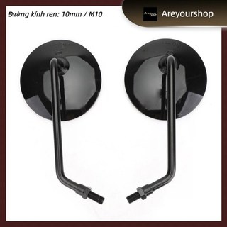 Gương Chiếu Hậu Xe Máy Ga 10Mm Universal for Suzuki for Kawasaki for Honda for BMW Điều Chỉnh Đượcphổ cập Tròn Màu Đen