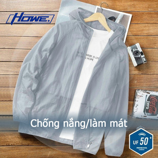 Howe. Quần áo chống nắng áo khoác dài tay có mũ trùm đầu Chống tia cực tím UPF50+ thời trang mùa hè Siêu mỏng và nhẹ