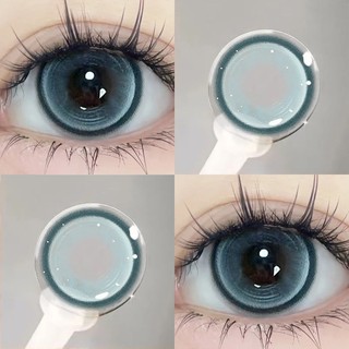 Ksseye 2 Ống kính tiếp xúc màu xanh Độ cận thị 0 ~ -8,00 Ống kính mềm màu nâu / xám tự nhiên Đường kính: 14,2MM Hàm lượng nước: 40%