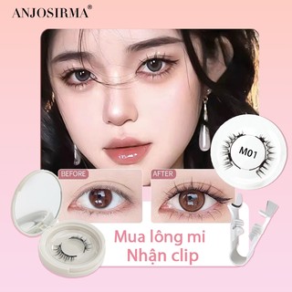 Bộ lông mi từ tính ANJOSIRMA có thể tái sử dụng tự nhiên, lông mi giả không cần keo hoặc bút kẻ mắt (1 đôi)
