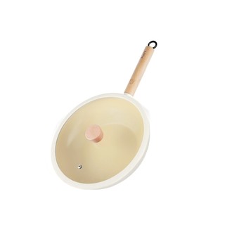 Chảo xào INSSA 28cm Chảo chống dính Bếp lò gia dụng Bếp từ Chảo rán Chảo đáy bằng gốm sứ GUOJ025