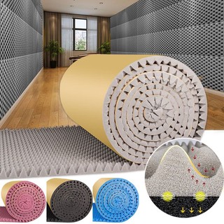 Tấm lót tường hấp thụ cách âm phòng thu xốp thân thiện với môi trường dày 25mm, Tấm lót tường hấp thụ cách âm chống âm xốp cách âm ô tô thảm cách âm