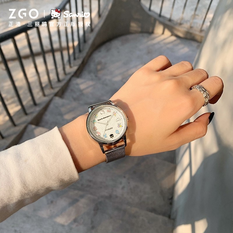 Đồng hồ ZGO x Sanrio dành cho nữ sinh trung học cơ sở Đồng hồ thạch anh khí chất 2081