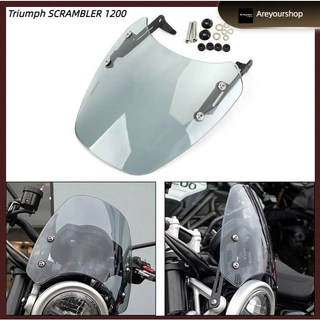 Kính chắn gió xe máy kính chắn gió cho triumph scrambler 1200 2019-2022 xám xe gắn máy phụ kiện kính chắn gió kính chắn