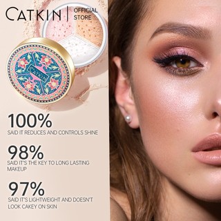 Catkin Phấn phủ lì dạng bột kiểm soát dầu lâu trôi  dầu 2 màu tùy chọn 12g