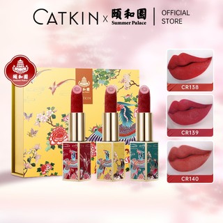 Set 3 son môi trang điểm CATKIN tông màu đỏ lâu trôi thời trang 3.6g