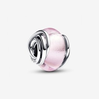 Hạt thủy tinh màu hồng lồng vào nhau cho vòng tay DIY