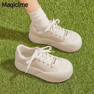 Magicime Giày Ngón Chân Lớn Nữ 2024 Phong Cách Mới Mùa Xuân Dễ Thương Sinh Viên Phẳng Phù Hợp Với Màu Trắng