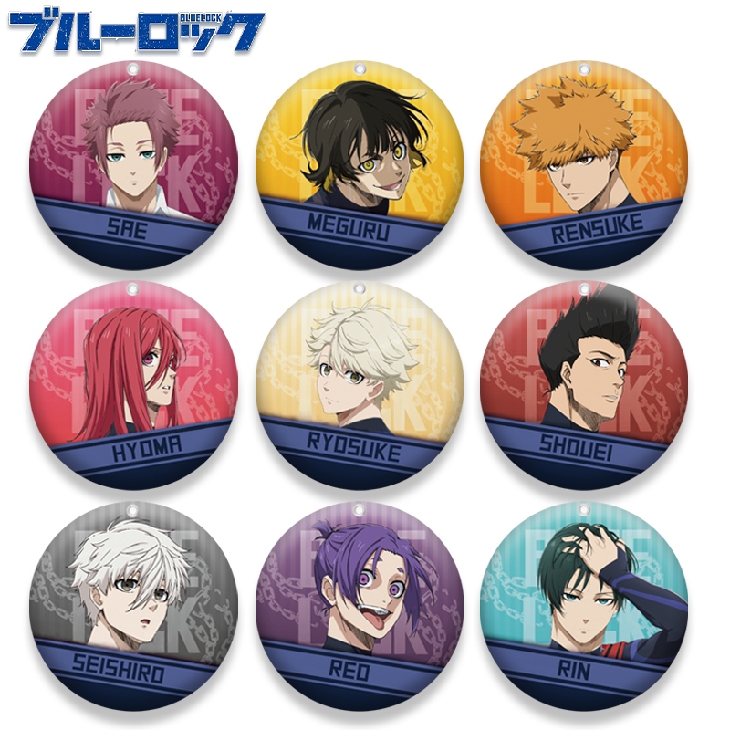 Khóa Xanh Huy Hiệu Pin Cosplay Anime Nhân Vật Isagi Yoichi Chigiri Hyoma Reo Mikage Tinplate Kim Loạ