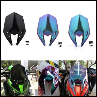 Areyourshop Kính Chắn Gió Kính Chắn Gió Bong Bóng Đôi Dành Cho Kawasaki Z800 2013-2014 Màu Đen Xe gắn máy phụ kiện kính chắn gió kính chắn
