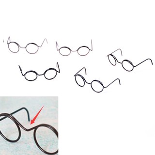 Set 2 mắt kính gọng tròn cho búp bê bjd 1 / 6 30cm