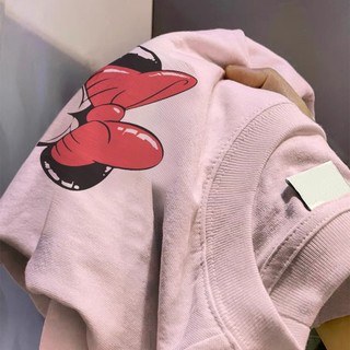 Áo phông Disney nữ local brand SALMO màu hồng fashion in hình cute Minnie áo thun outerity C0008