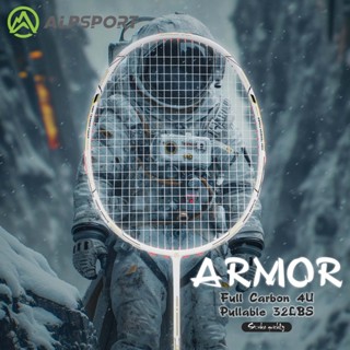 Vợt Cầu Lông ALPSPORT ARMOR 4U 80g Max 32Lbs Bằng Sợi Carbon Siêu Nhẹ Kèm Túi Đựng Tiện Lợi