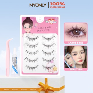 Nhiều kiểu lông mi giả hai mắt phóng to, uốn cong siêu nhiên, lông mi sợi nhân tạo dày, có thể tái sử dụng, cần thiết cho người mới bắt đầu/lông mi giả tự nhiên/mi giả anime/mi giả apex/mi giả cụm/mi giả douyin/mi giả gân trong/mi giả hàn quốc/mi giả tách