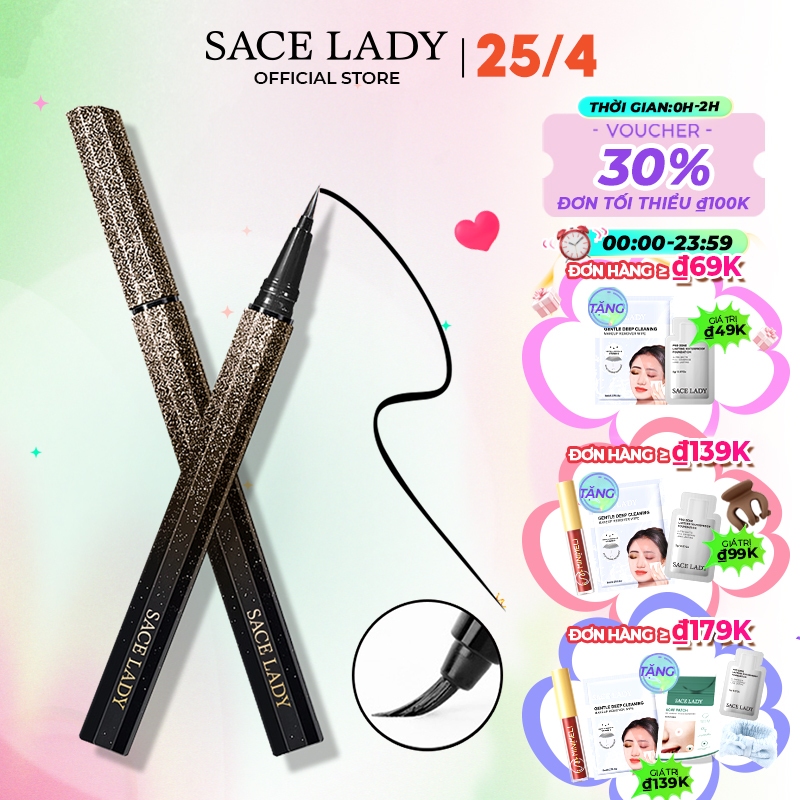 [SACE LADY] Bút kẻ mắt SACE LADY chì kẻ mắt dạng lỏng lâu trôi không thấm nước trang điểm mắt 1.2ml