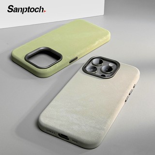  Sanptoch Cho Ốp Điện Thoại Nhung Mỏng Từ Tính Cho iPhone 17   16   15   14   13   12 Pro Max Sợi Lint Vỏ Cứng Chống Sốc Cho iPhone 16 Pro Max Vỏ Bảo Vệ Thân Thiện Với Da 