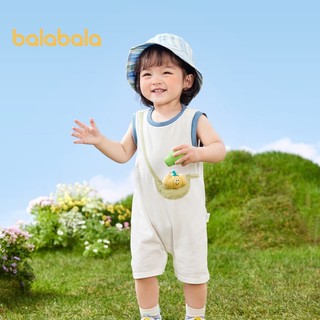 Balabala Quần Áo Bé Trai Onesie Quần Áo Cho Bé Bò Phù Hợp Với 2024 Mùa Hè Mới Mỏng Nhanh Khô Dễ Thương