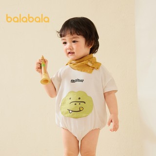 Balabala Quần Áo Bé Sơ Sinh Quấn Farts Nam 2024 Mùa Hè Mới Quần Áo Bé Hà Quần Áo Bò Quần Áo Bé Gái Dễ Thương