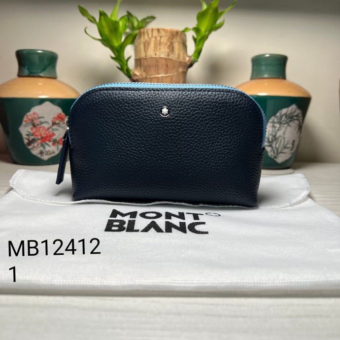 Túi đựng ngũ cốc da mềm MONTBLANC Daban đơn chính hãng MB124123 Nam nữ thời trang có cùng túi trang điểm [hộp]
