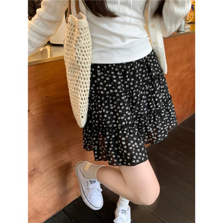 NUZIRO Váy ngắn nửa người Họa Tiết Hoa Phong Cách Nữ Treo Vest Top