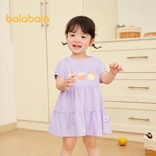 Váy bé gái Balabala Đầm công chúa cho bé 2024 Váy mùa hè mới Phong cách nước ngoài ngọt ngào