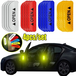 Set 4 miếng dán phản quang cảnh báo phản quang cho thân xe hơi