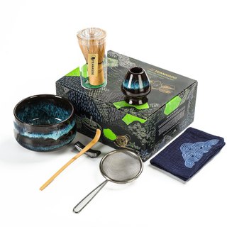 Bộ trà Matcha TEANAGOO, Bộ trà Nhật Bản, Bát Matcha, Máy đánh trứng tre Matcha, Muỗng, Máy đánh trứng Matcha, Giá đỡ đánh trứng Matcha, Bộ đánh trứng Matcha dòng N15