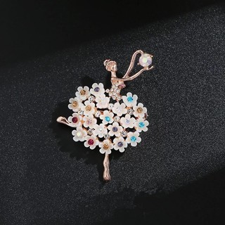 Tính khí Ballerina bé gái Trâm cài Tinh tế Kim cương giả khiêu vũ cô gái Trâm cài phiên bản Hàn Quốc Phụ kiện phổ biến