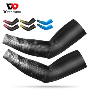 WEST BIKING Chống Nắng Tay Nhiều Màu Sắc Vòng Tay Áo UPF50 + Chống Uv Thoải Mái Ice Silk Thoáng Khí Nhanh Khô Tay Áo