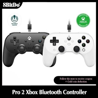 Bộ điều khiển có dây 8bitdo pro 2 mới cho phiên bản xbox hall, tay cầm chơi game usb cho xbox series x, xbox series s, xbox one, windows