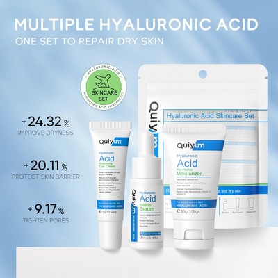 Quiyum Retinol Chống lão hóa Radiance Boost Chăm sóc da 3 cái / bộ Axit Hyaluronic Làm săn chắc lỗ chân lông