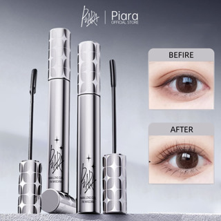PIARA Mascara Làm Cong Mi Không Thấm Nước Lâu Trôi Kem Tạo Kiểu Lông Mi Nâu/Đen Mascara 6g