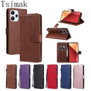 Ốp lưng POCO C65 M5 M5S F5 X6 X5 M6 Pro 4G Xiaomi 14 Pro Mi14 Flip PU Ví từ tính Vỏ điện thoại Coque