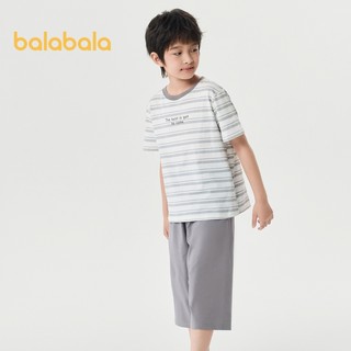 Bộ Đồ Ngủ Bé Gái Balabala Bộ Quần Áo Điều Hòa Mùa Hè Quần Áo Nhà Trẻ Em Vừa Và Lớn Trẻ Em Nhỏ Trẻ Em Cotton Nguyên Chất In Hình Dễ Thương.
