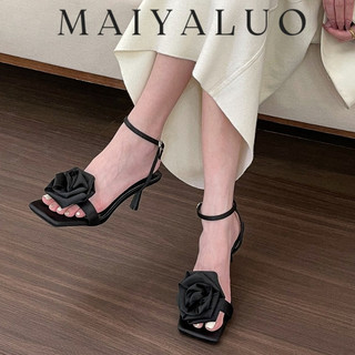 MAIYALUO Giày Cao Gót Mũi Nhọn GIÀY SANDAL Thời Trang Mới 2024 HOTSALE Cho Nữ Tiện lợi Đàn hồi Thấm hút mồ hôi Đế chống sốc FGL2440L5A 15Z240411