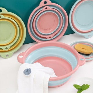 Thau Gấp Gọn, Chậu Xếp Gọn Silicon Mang Đi Du Lịch Thau Rửa Mặt Tiện Lợi Đa Năng Có thể mang đi