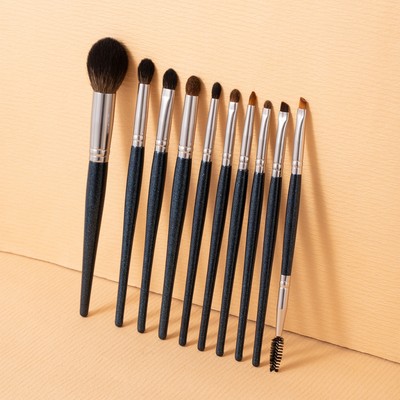 【OVW】Ovw 10 Chiếc Star Blue Handle Powder Blusher Brush / Eye Shadow Brush / Eye Brush Set ZH00006