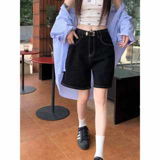 「MOTEL7」Quần Jean Giặt Đen Quần Ống Rộng Mùa Hè Phong Cách Mới Cao Cấp Ôm Hơn Nhìn Thẳng Quần Five @