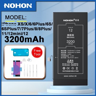 Nohon pin dung lượng cao cho i-ph-on-e x xs 11 8 7 6s 6 s plus 12 pro mini thay thế bateria cho ip-ho-n-e x i-p-ho-n-e 8 i-p-ho-n-e 7