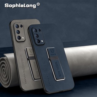 Ốp điện thoại OPPO Reno3 Reno4 Reno5 Pro Reno 3 4 5 K 5K A92 A52 Ốp điện thoại thời trang cảm giác da mặt sau có giá đỡ