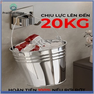 Móc treo nhà tắm chất liệu INOX 304 Kẹp chổi cây lau nhà dán tường siêu chắc và chịu lực chất liệu cao cấp