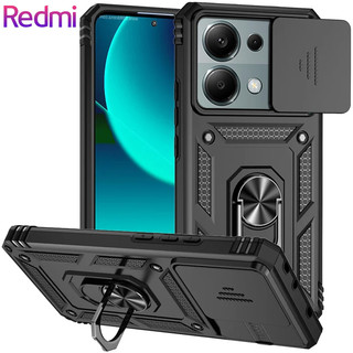 Chống sốc nặng trường hợp điện thoại cứng với khung kim loại Redmi Note 13 Pro Note 12 Pro Note 11 Pro Note 11S Note 10 Pro Redmi 13C 12C Poco X6 X5 Pro