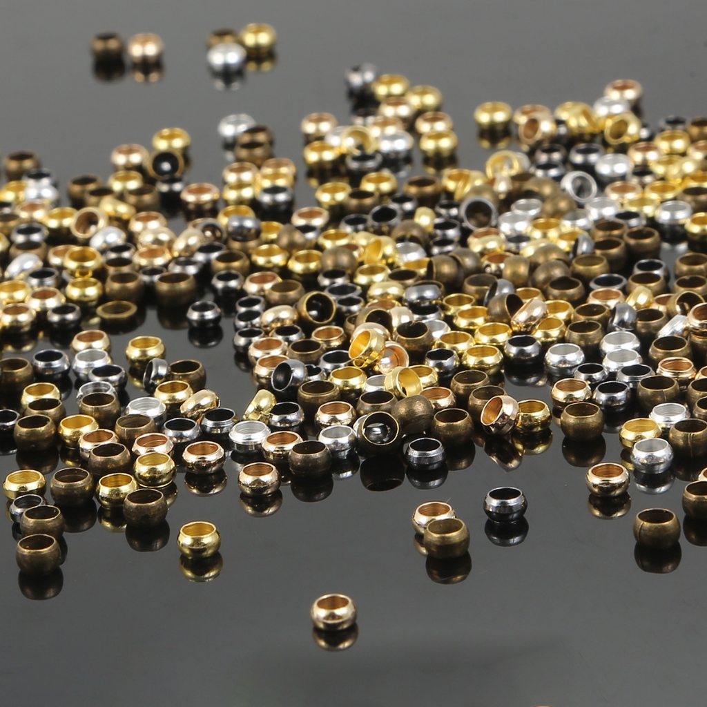 [1.5-4mm] Hạt Định Vị Đồng DIY Chất Liệu Handmade Vòng Tay Vòng Cổ Trang Sức Định Vị Khóa