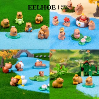 EELHOE Capybara Dễ Thương Phong Cảnh Vi Mô Hình Đồ Chơi Búp Bê Nhỏ DIY Aquascape Trang Trí Phim Hoạt Hình Sáng Tạo Nhựa Máy Tính Để Bàn Trang Trí miiki_vn