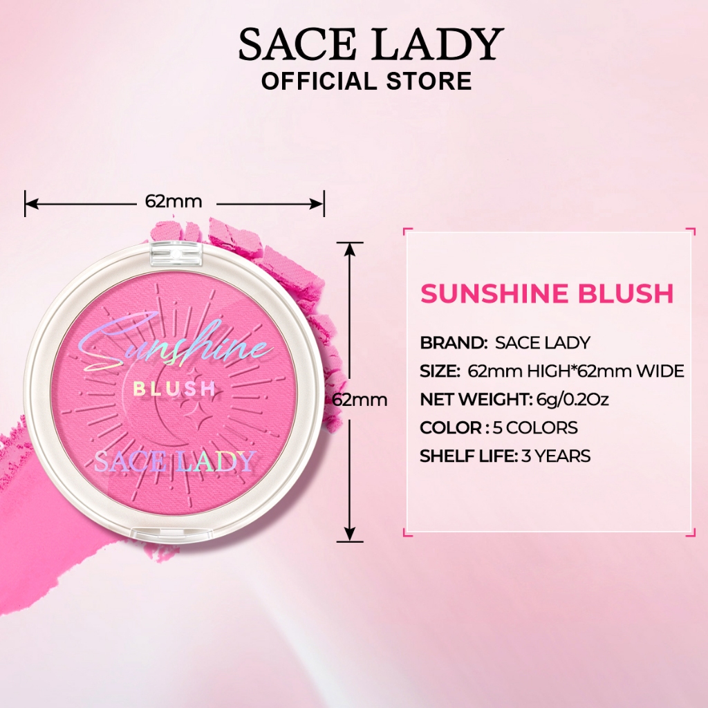 [Mua 2 cái giá 99k ]Phấn má SACE LADY mỏng mịn chống thấm nước trang điểm mặt 6g | BigBuy360 - bigbuy360.vn