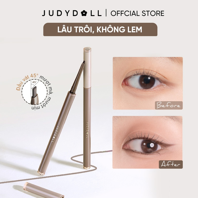 JUDYDOLL Chì Kẻ Mắt Precisely Depicted Slim Gel Eyeliner Mướt mịn Chống nước Chống lem Lâu trôi 0,06g