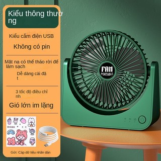 Quạt tích điện cao cấp xoay 270 độ - quạt để bàn động cơ chất lượng cao- cắm trực tiếp