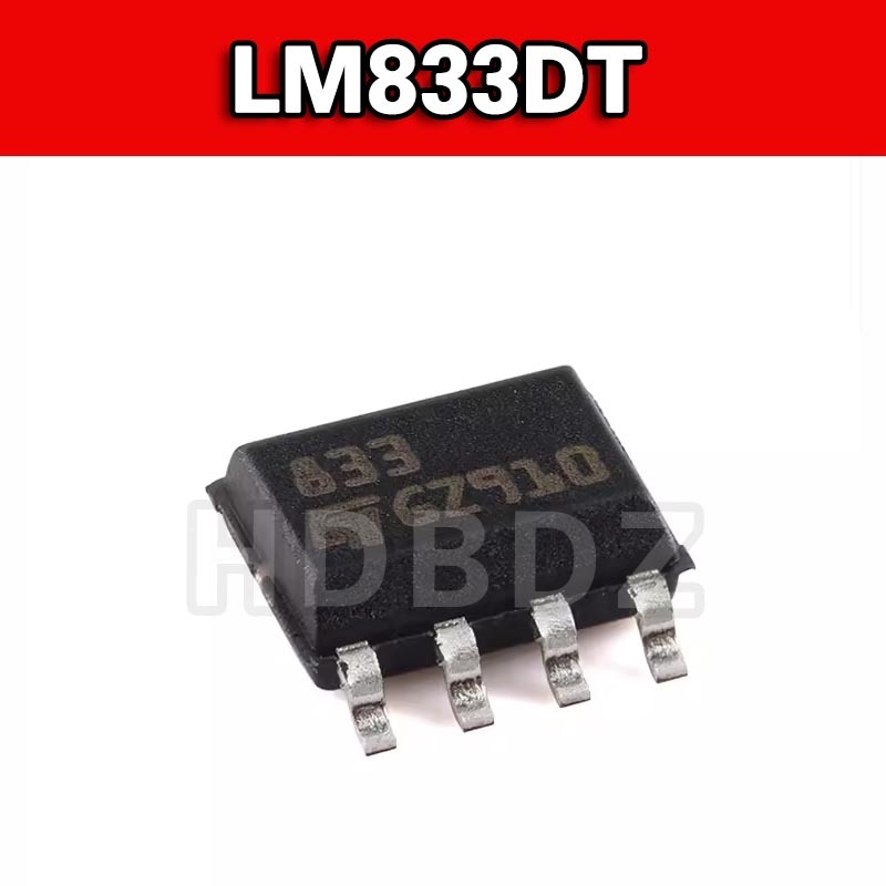 10 CÁI LM833MX LM833 LM833DT 833 SOP8 Bộ khuếch đại hoạt động Chip IC SMD